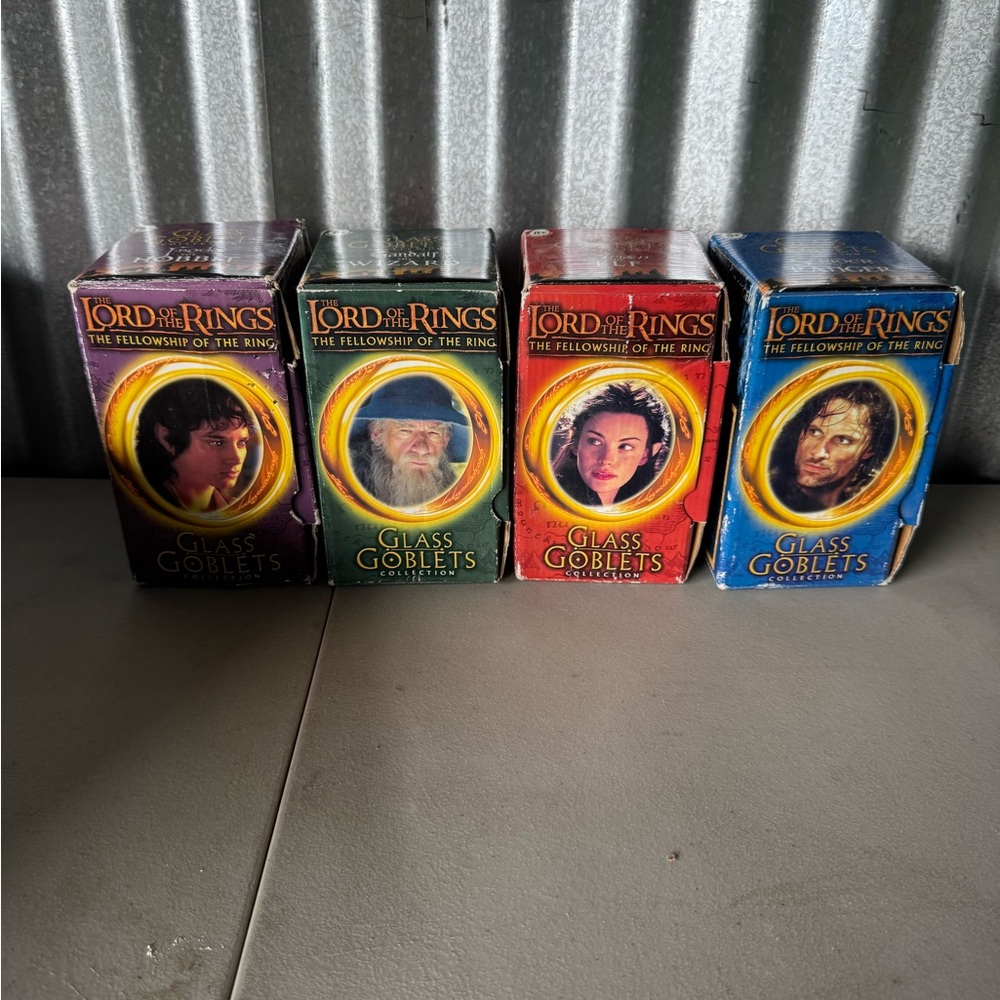 Lord of the Rings Glass Goblets Set